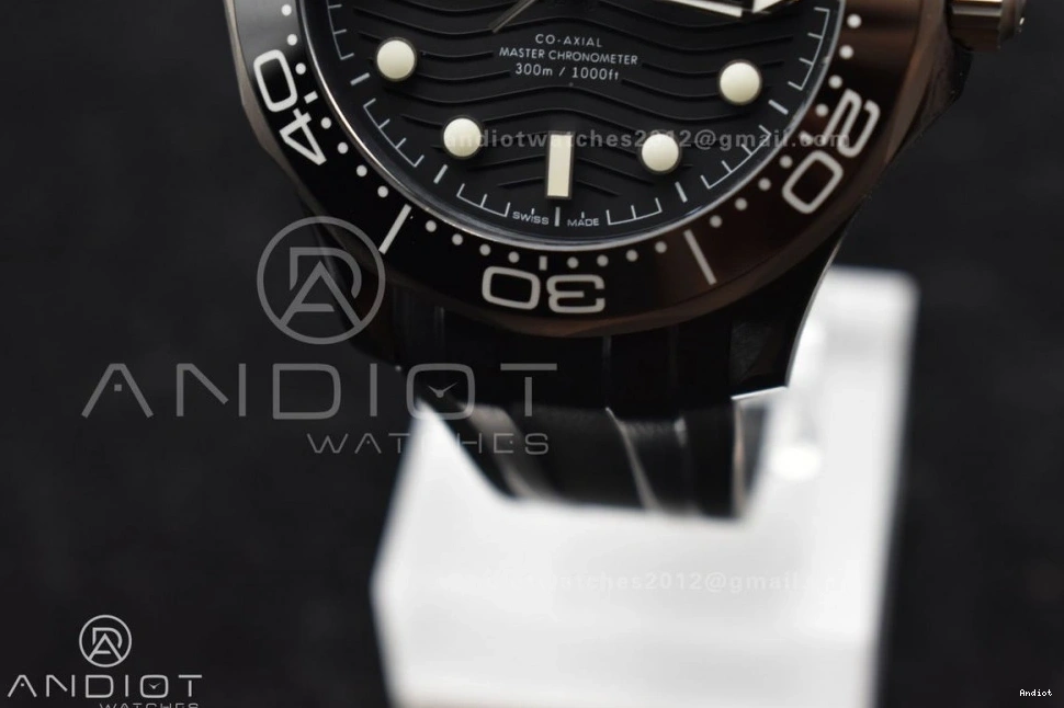 Seamaster Dial VSF 300M Rubber A8806 Black Best PVD Edition on Black Strap Diver 0314